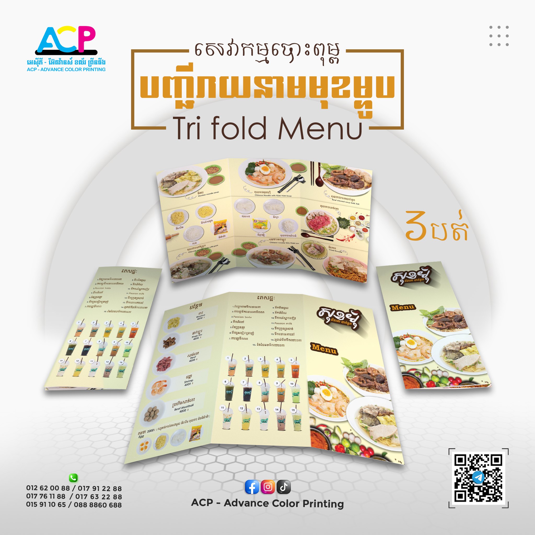 Tri Fold Menu